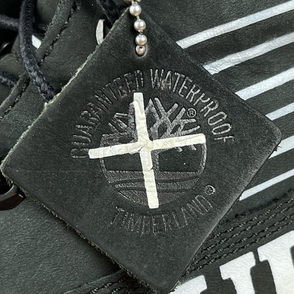 Junior Timberland Premium 6-Inch Waterproof Black Boots Custom Paint Sz 6 12907 - Picture 9 of 14